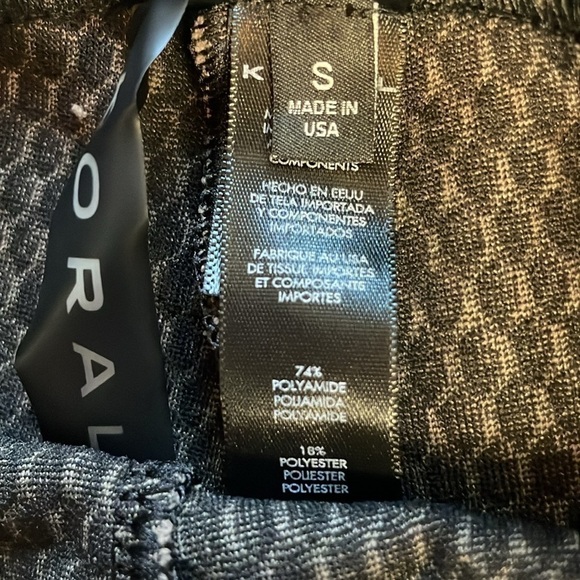 KORAL | WOMENS KORAL TEXTURED PATTERN BLACK BEIGE LEGGINGS, SIZE S - Picture 5 of 5